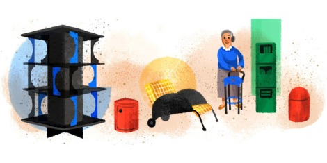 Il doodle di Google per celebrare i 94 anni dalla nascita della designer Anna Castelli Ferrieri
